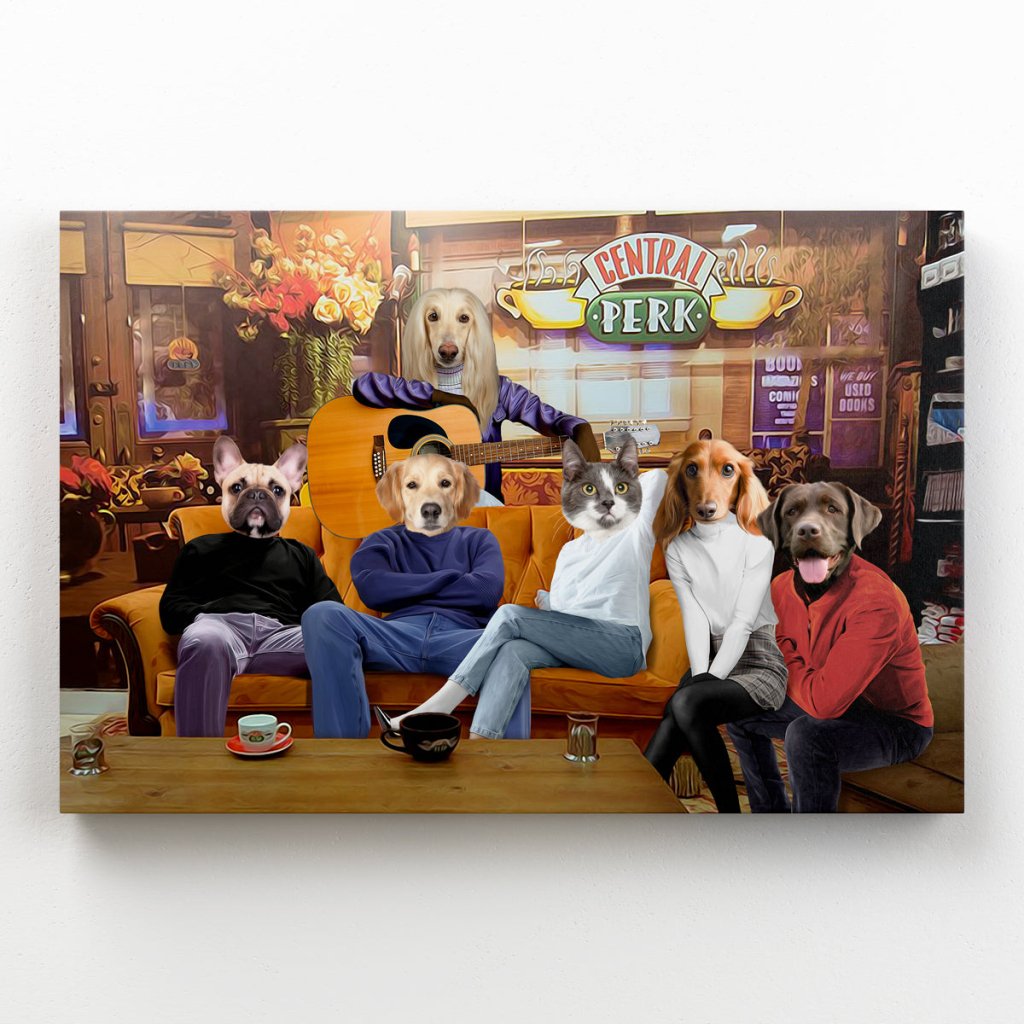 Coffee House Crew Custom Pet Canvas | Custom Pet Portrait Canvas | Paw & Glory