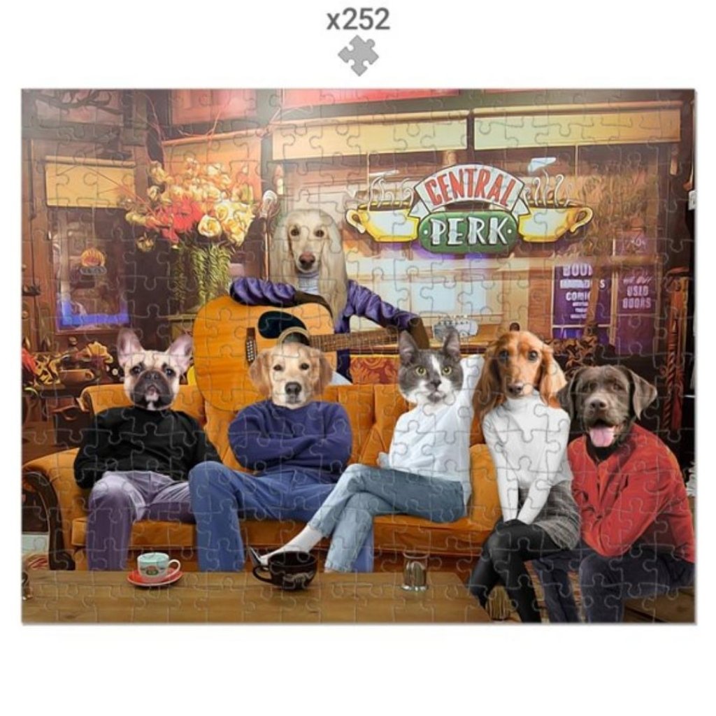 Coffee House Crew Custom Pet Puzzle | Pet Lover Gift | Paw & Glory