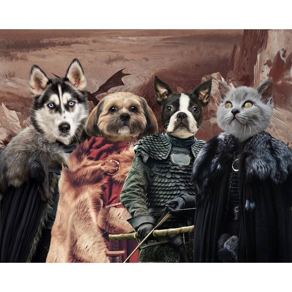 Fantasy Throne Custom Digital Download Pet Portrait | Pet Portrait From Photo | Paw & Glory