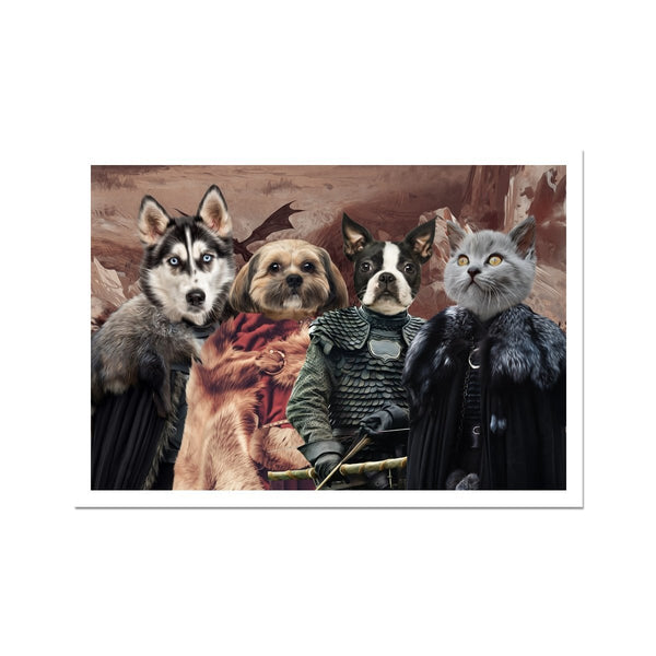 Fantasy Throne Custom Pet Poster | Pet Portrait Print | Paw & Glory