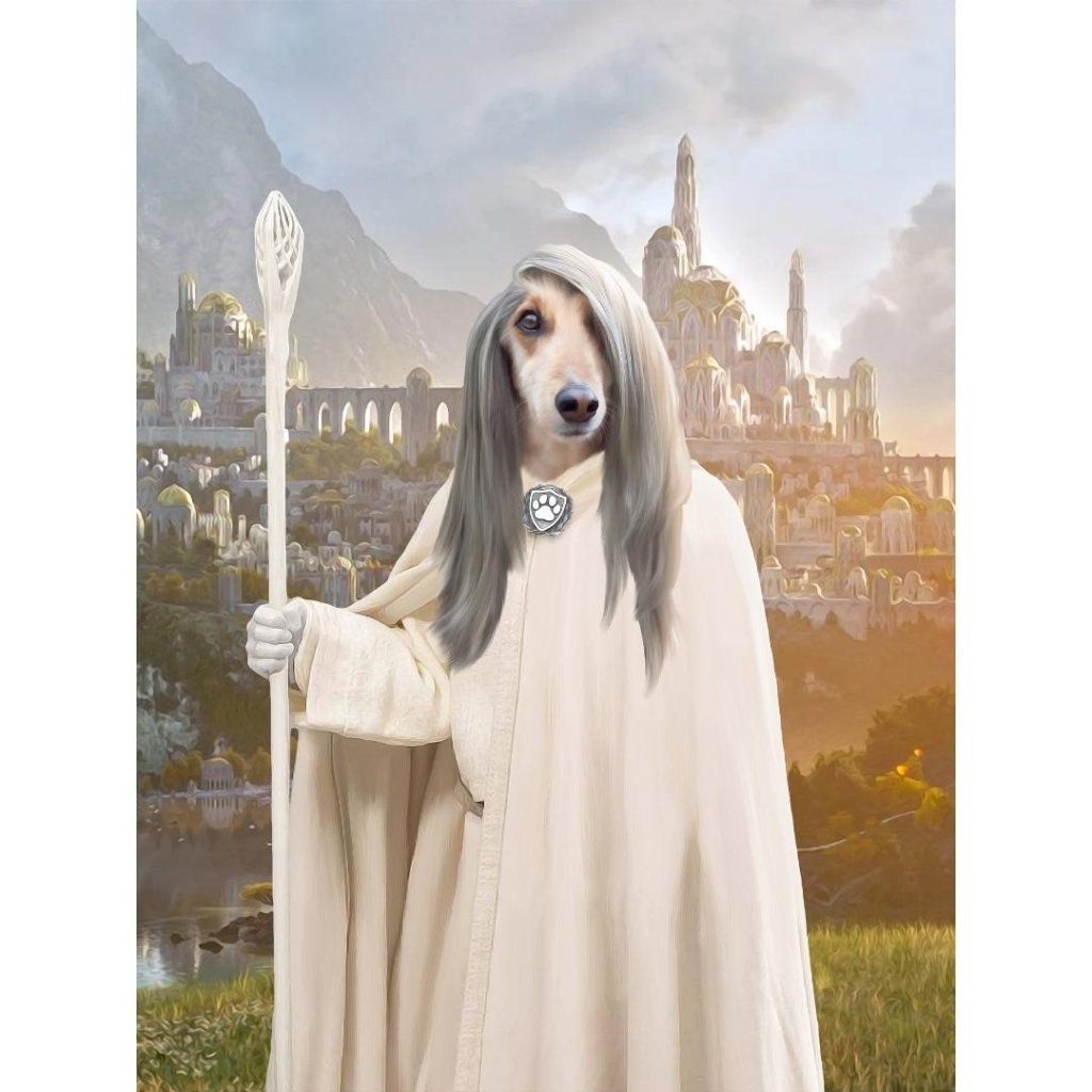 Pet Portraits | Gandalf (Lord Of The Rings Inspired): Custom Digital Download Pet Portrait | Paw & Glory