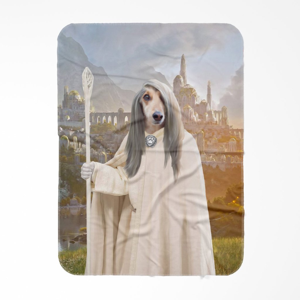 Pet Portraits | Gandalf (Lord Of The Rings Inspired): Custom Pet Blanket | Paw & Glory