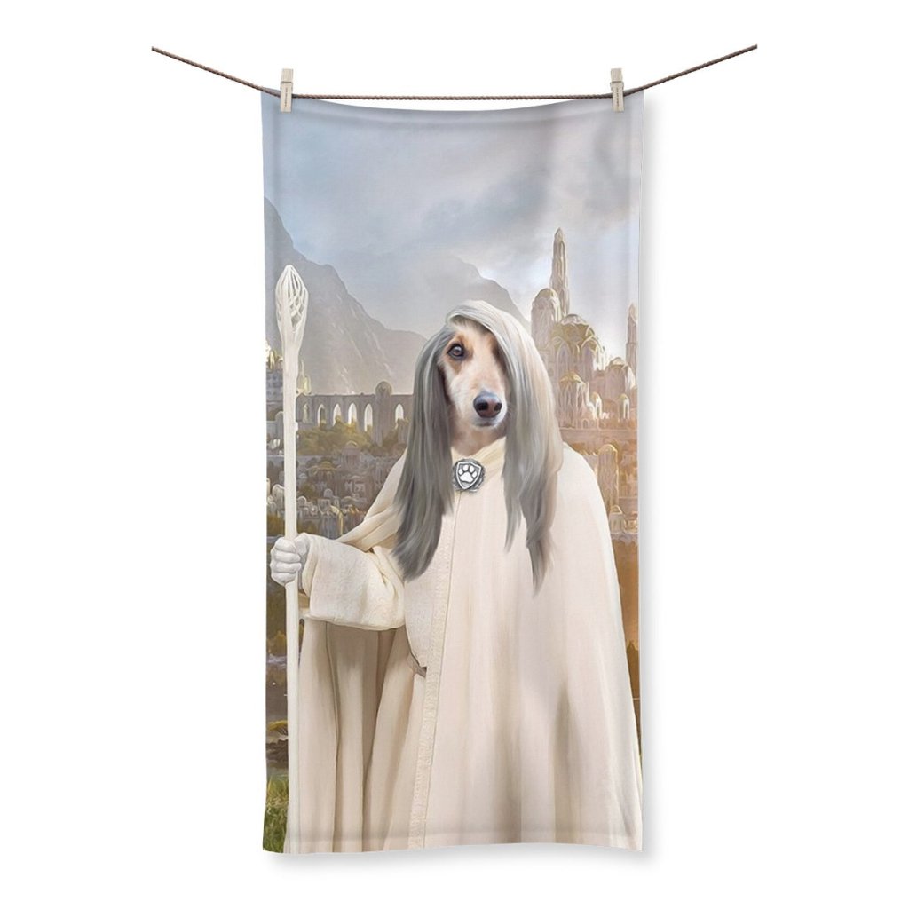 Pet Portraits | Gandalf (Lord Of The Rings Inspired): Custom Pet Towel | Paw & Glory
