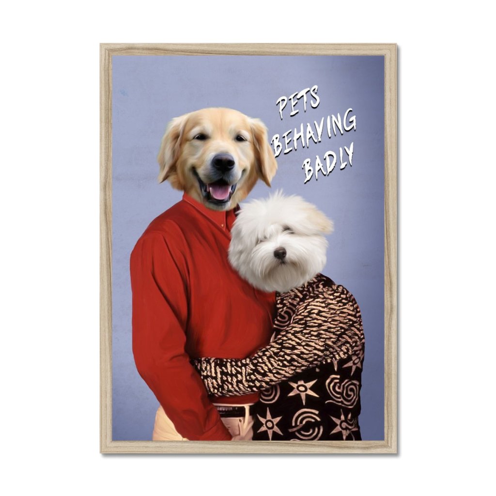 Pet Portraits | Gary & Dorothy (Men Behaving Badly Inspired): Custom Pet Portrait | Paw & Glory