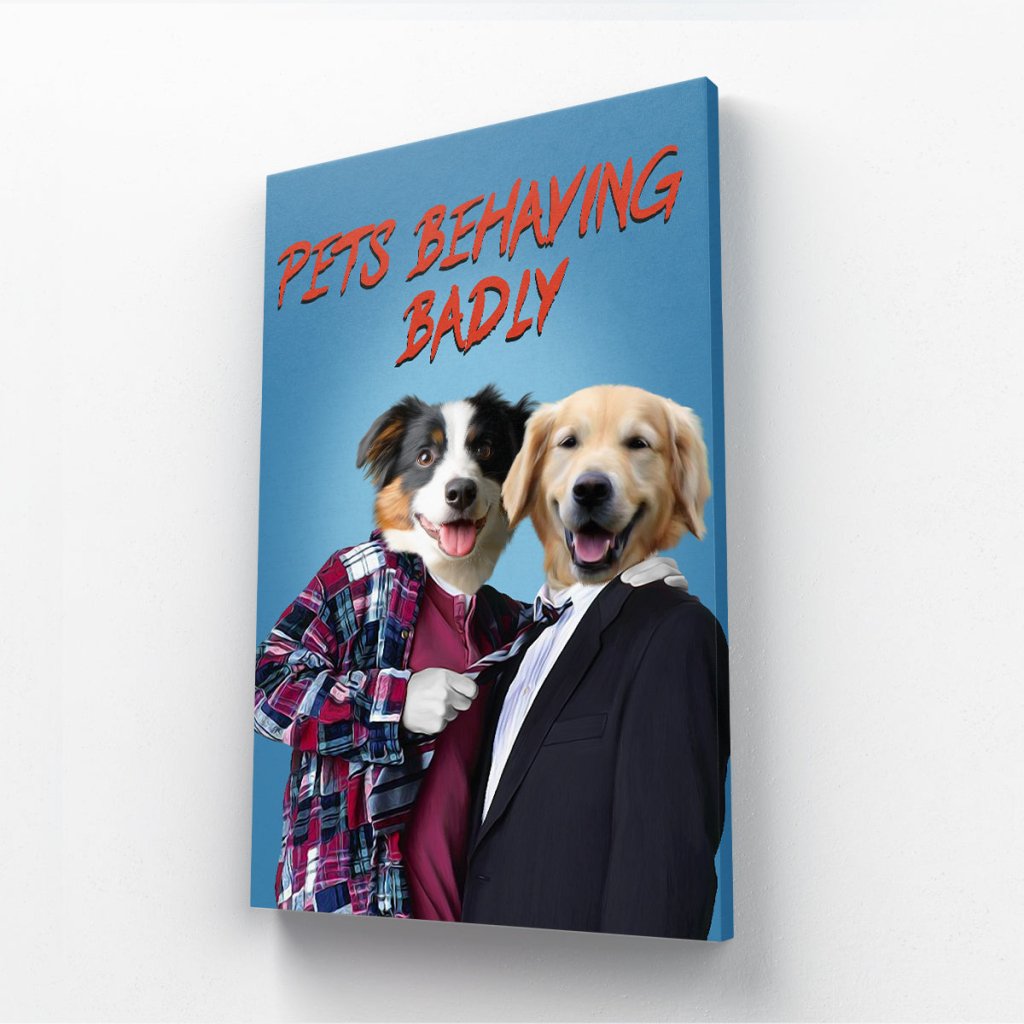Flatshare Lads Custom Pet Canvas | Custom Pet Portrait Canvas | Paw & Glory