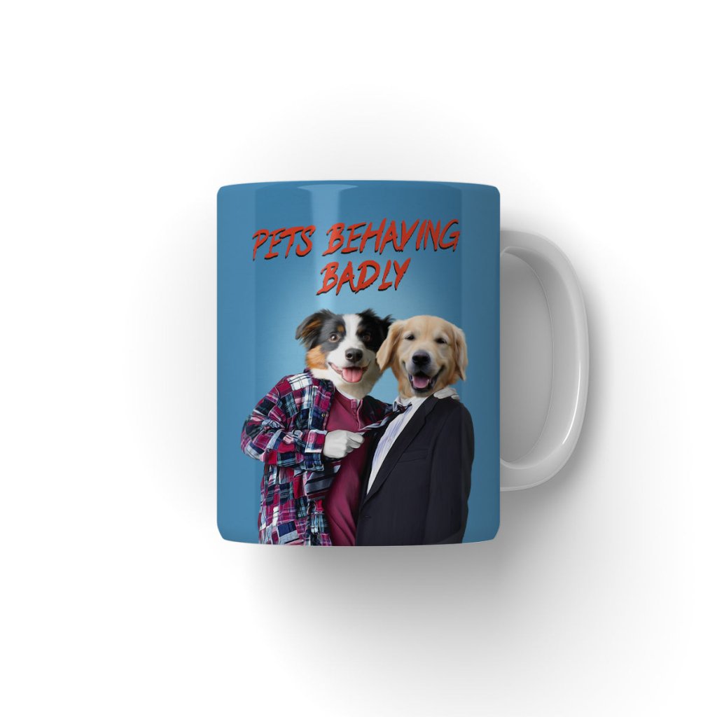 Pet Portraits | Gary & Tony (Men Behaving Badly Inspired): Custom Pet Coffee Mug | Paw & Glory