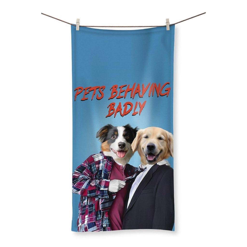 Flatshare Lads Custom Pet Towel | Custom Pet Portrait | Paw & Glory
