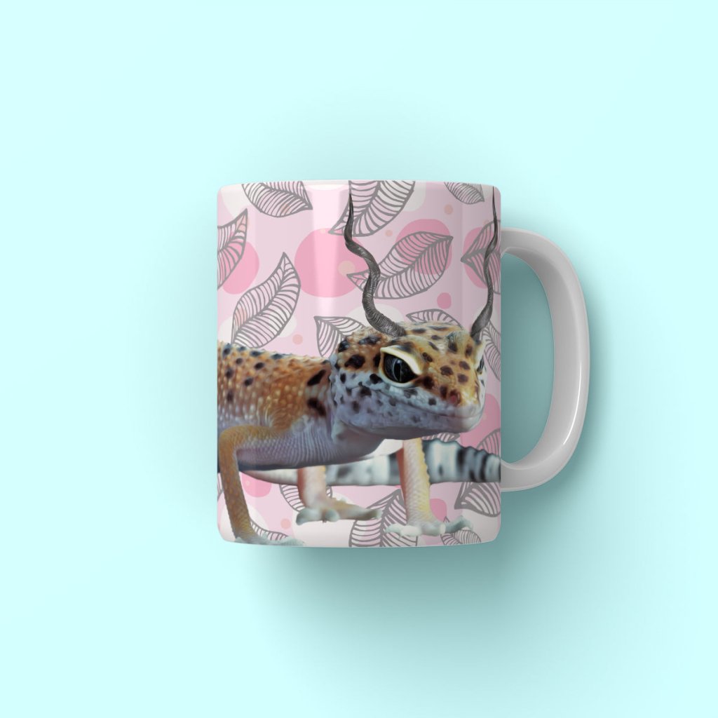 Pet Portraits | Gazelle Antlers: Minimalist Pet Coffee Mug | Paw & Glory