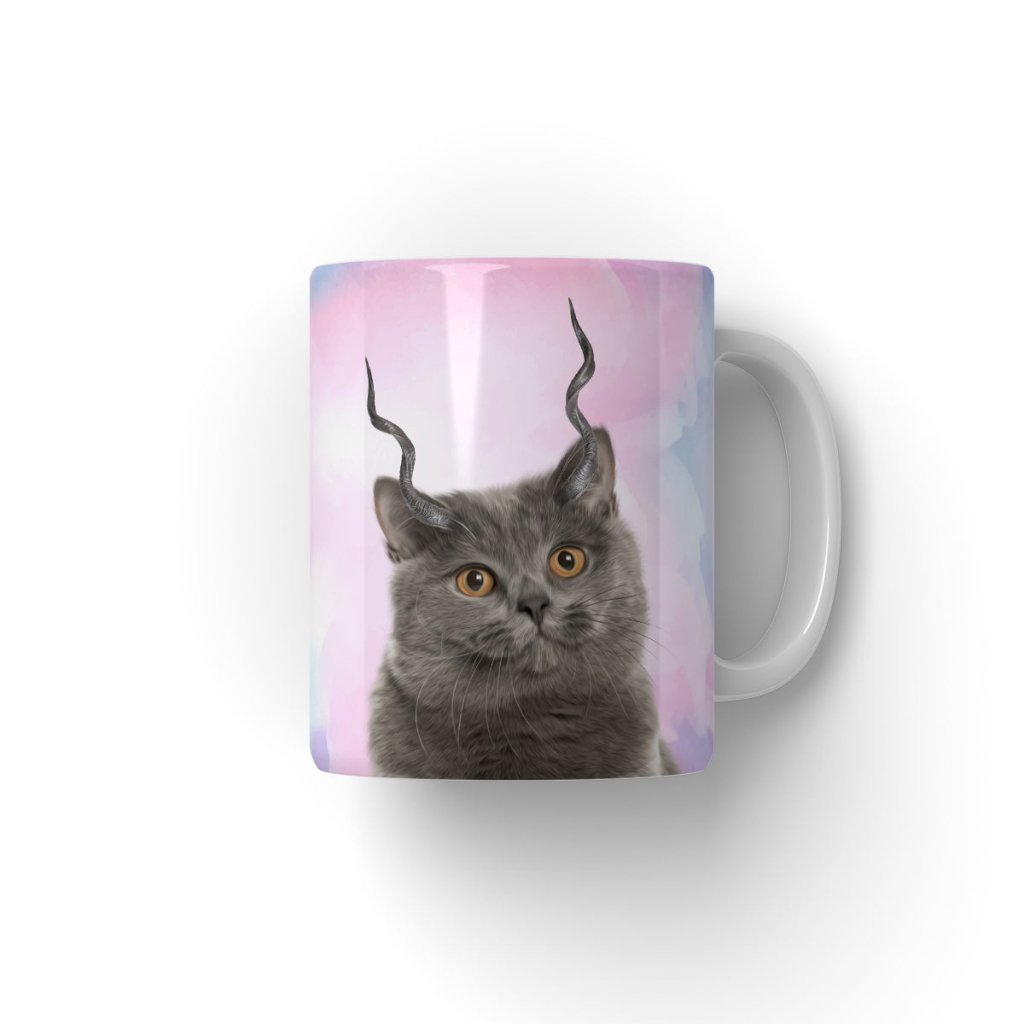 Pet Portraits | Gazelle Antlers: Minimalist Pet Coffee Mug | Paw & Glory