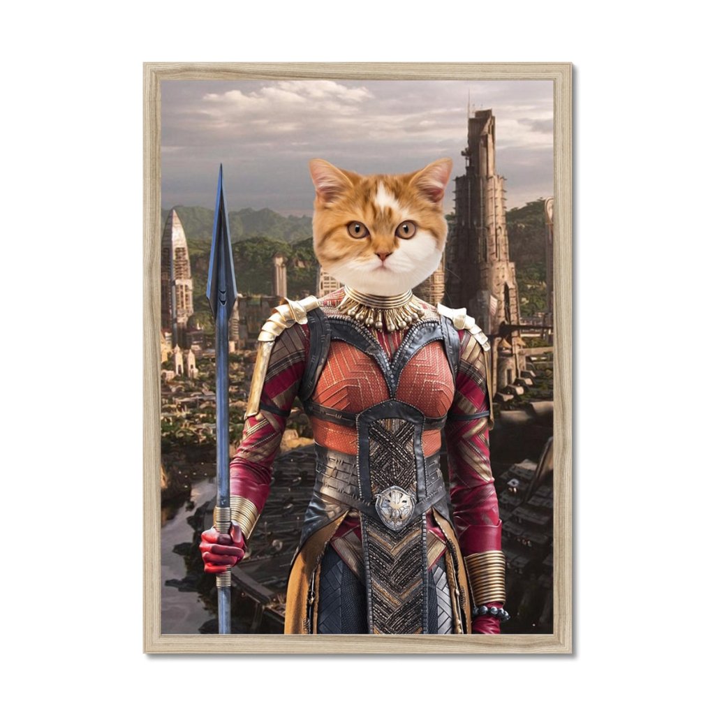 Pet Portraits | General Okoye (Marvel Inspired): Custom Pet Portrait | Paw & Glory