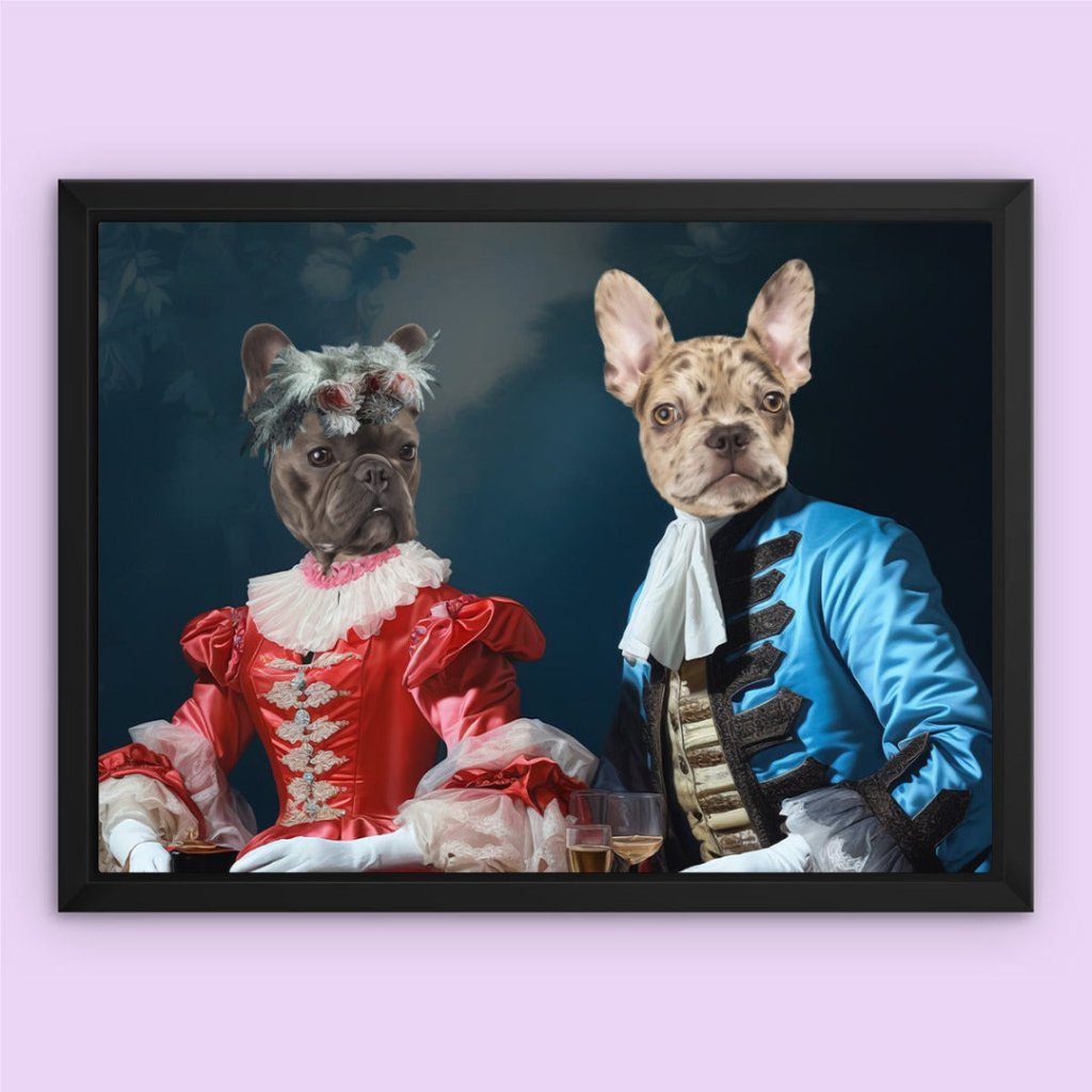 Pet Portraits | Gentleman and Gentlewoman: Custom Pet Canvas | Paw & Glory
