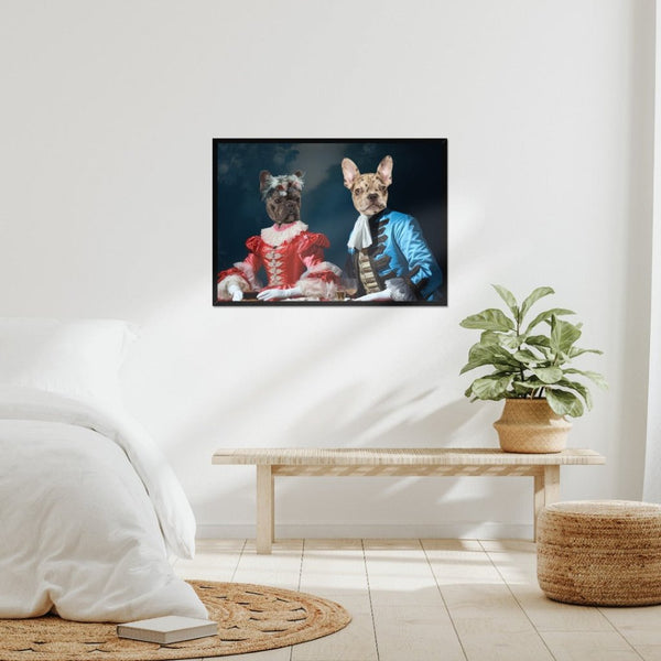 Gentleman and Gentlewoman: Custom Pet Portrait | framed pet portrait | Paw & Glory