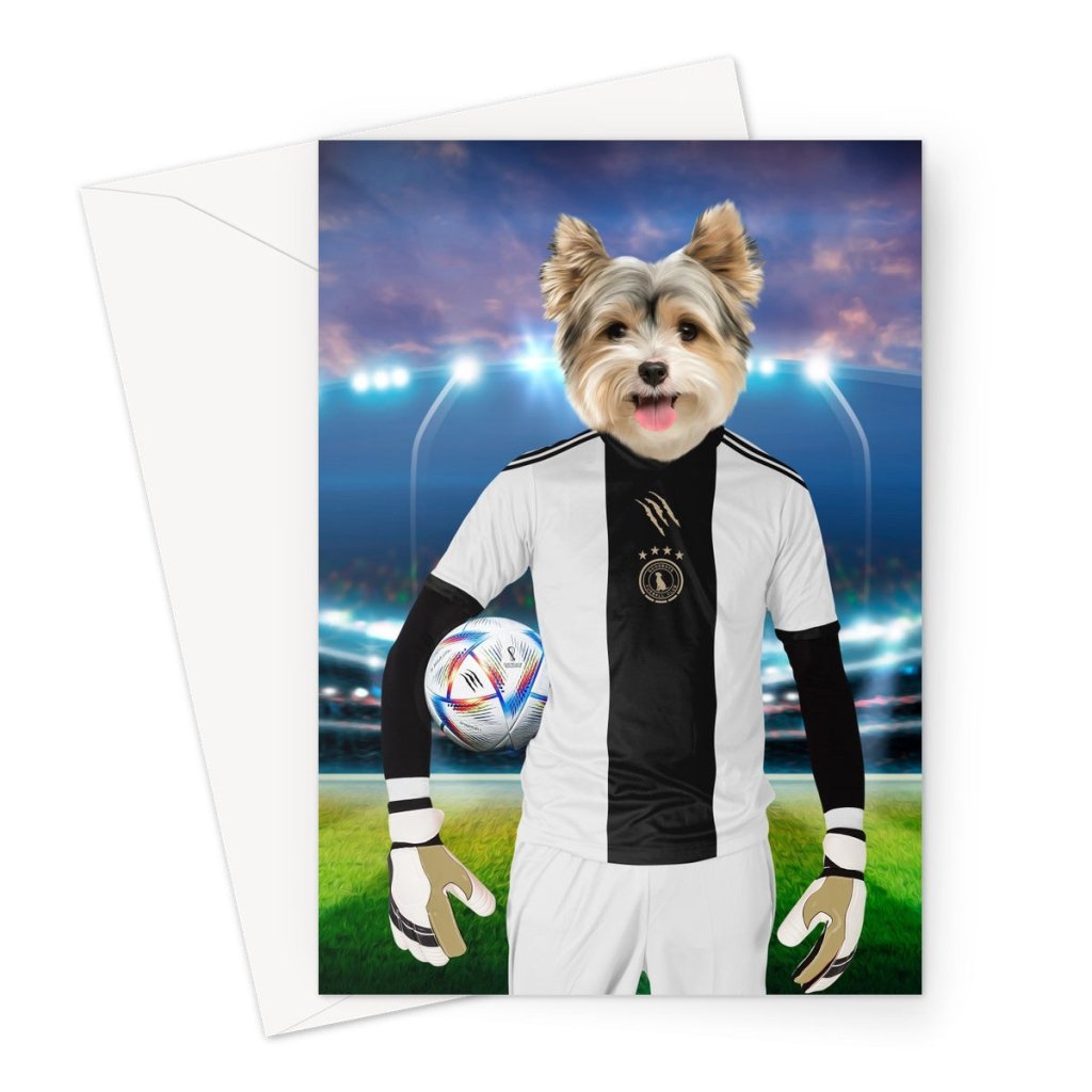 Pet Portraits | Germany Football Team (FIFA 2022): Custom Pet Greeting Card | Paw & Glory