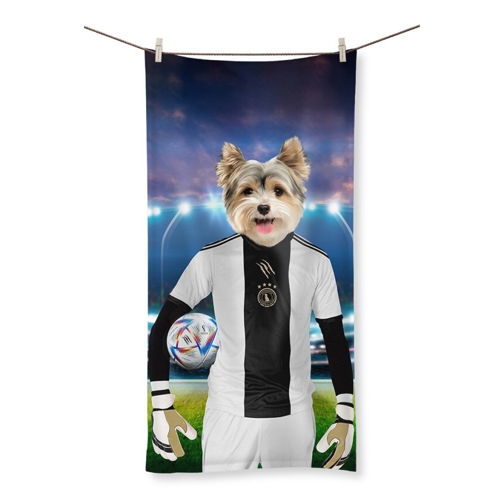 Pet Portraits | Germany Football Team (FIFA 2022): Custom Pet Towel | Paw & Glory