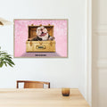 Glamour in Gold Luxury Trunk: Custom Pet Portrait