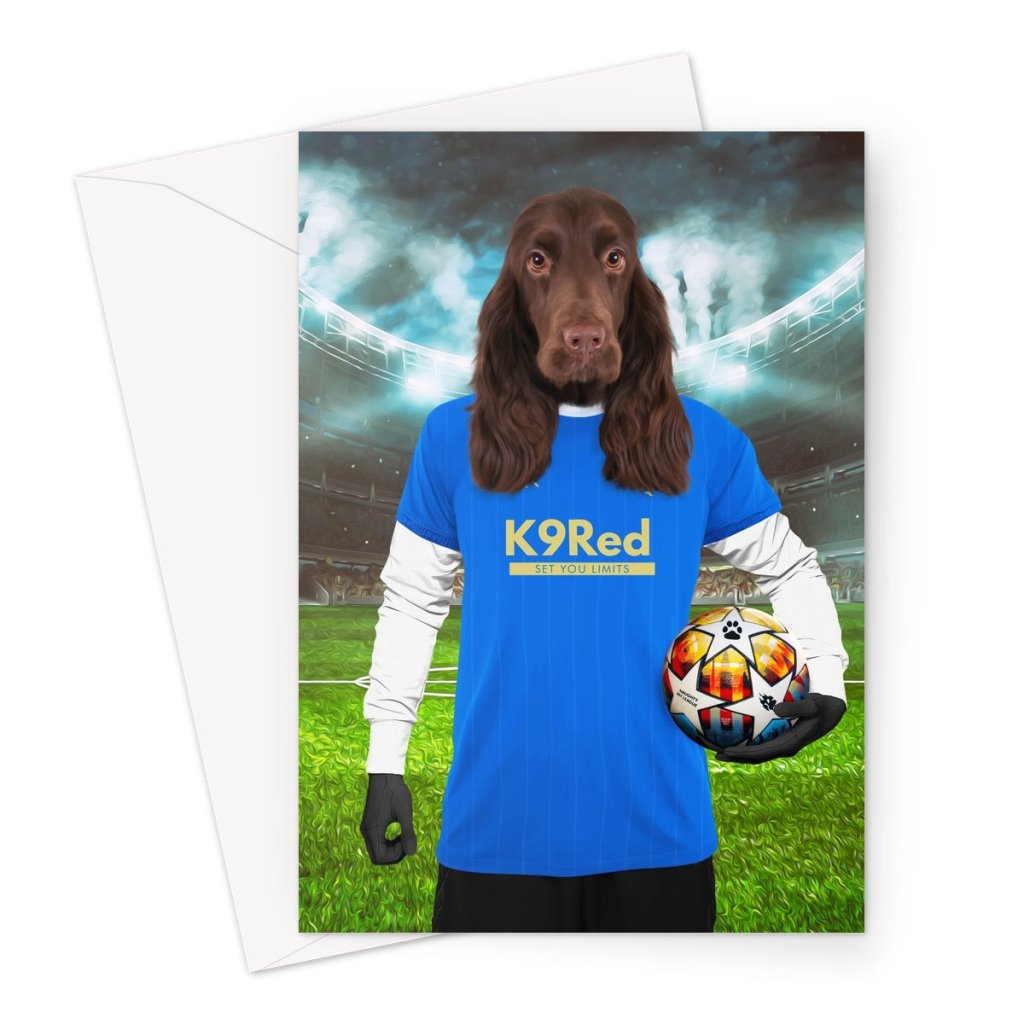 Pet Portraits | Glasgow Rascals Football Club: Custom Pet Greeting Card | Paw & Glory