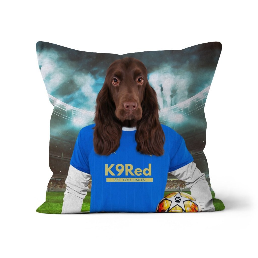 Pet Portraits | Glasgow Rascals Football Club: Custom Pet Pillow | Paw & Glory