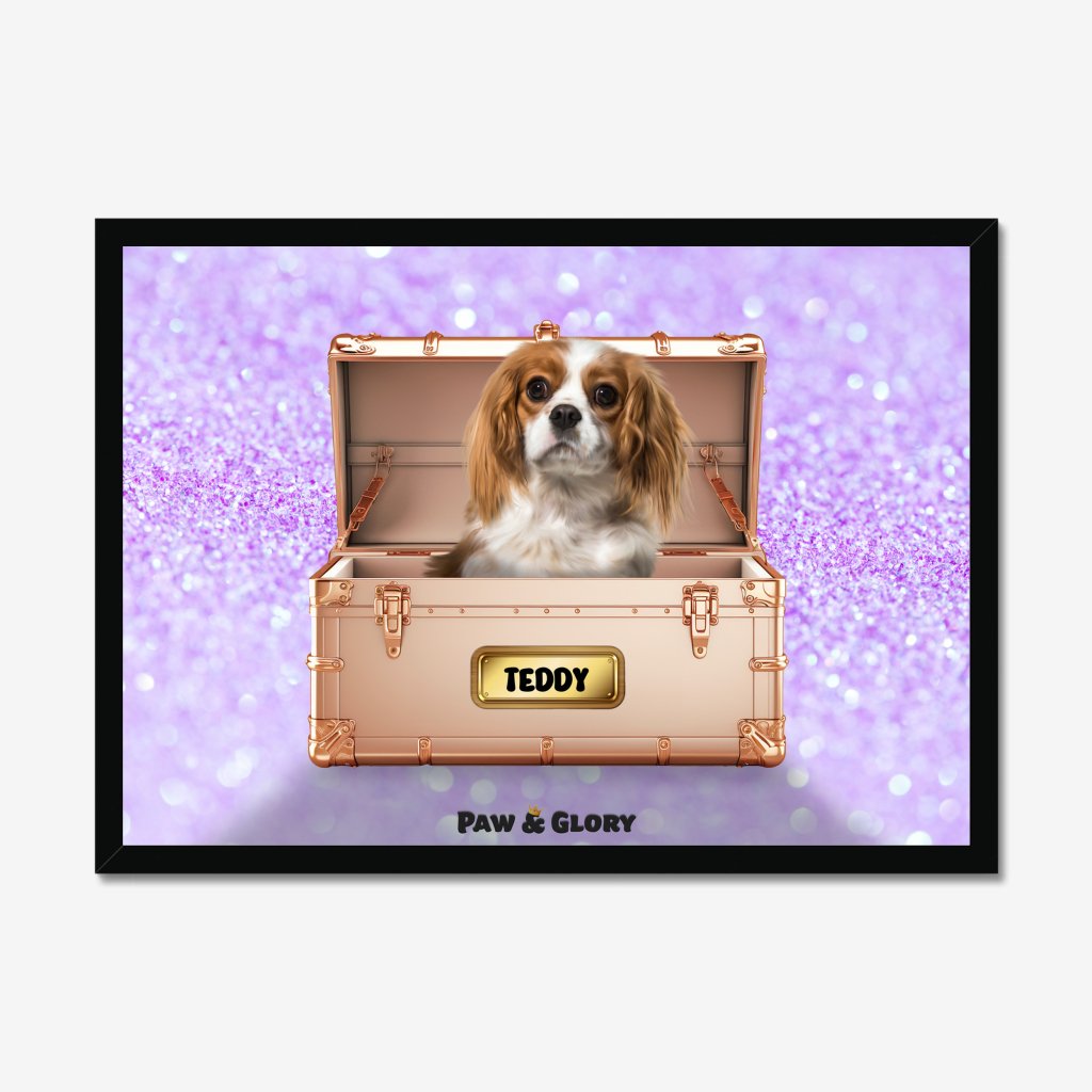 Pet Portraits | Golden Blush Luxury Trunk: Custom Pet Portrait | Paw & Glory