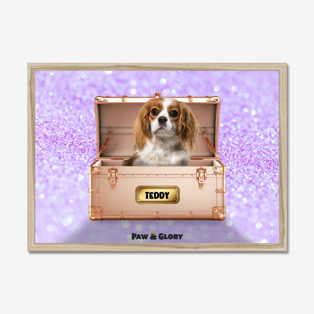 Pet Portraits | Golden Blush Luxury Trunk: Custom Pet Portrait | Paw & Glory