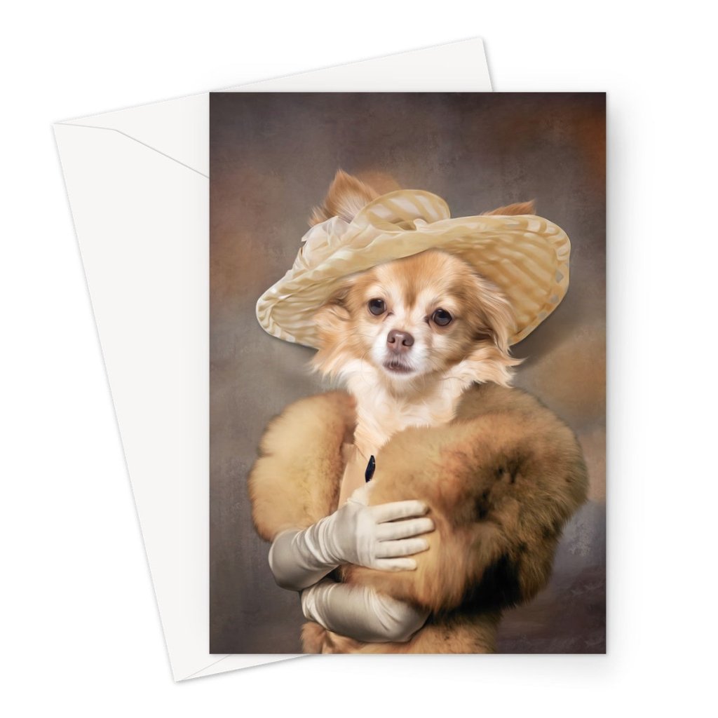 1920s Lady Custom Pet Greeting Card | Personalised Pet Gift | Paw & Glory
