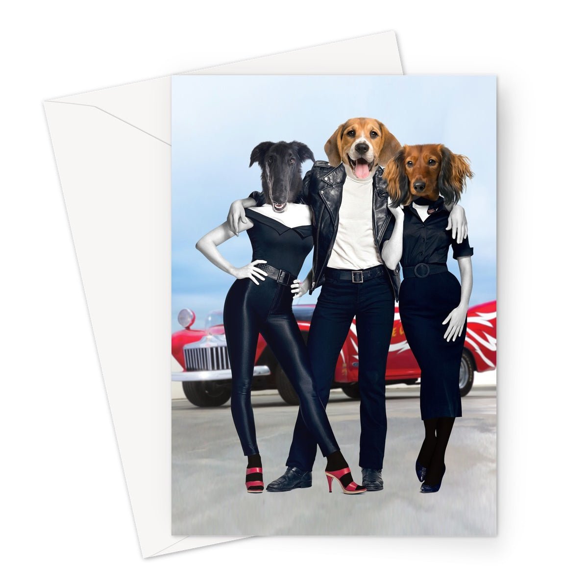 Pet Portraits | Grease Lightening: Custom Pet Greeting Card | Paw & Glory