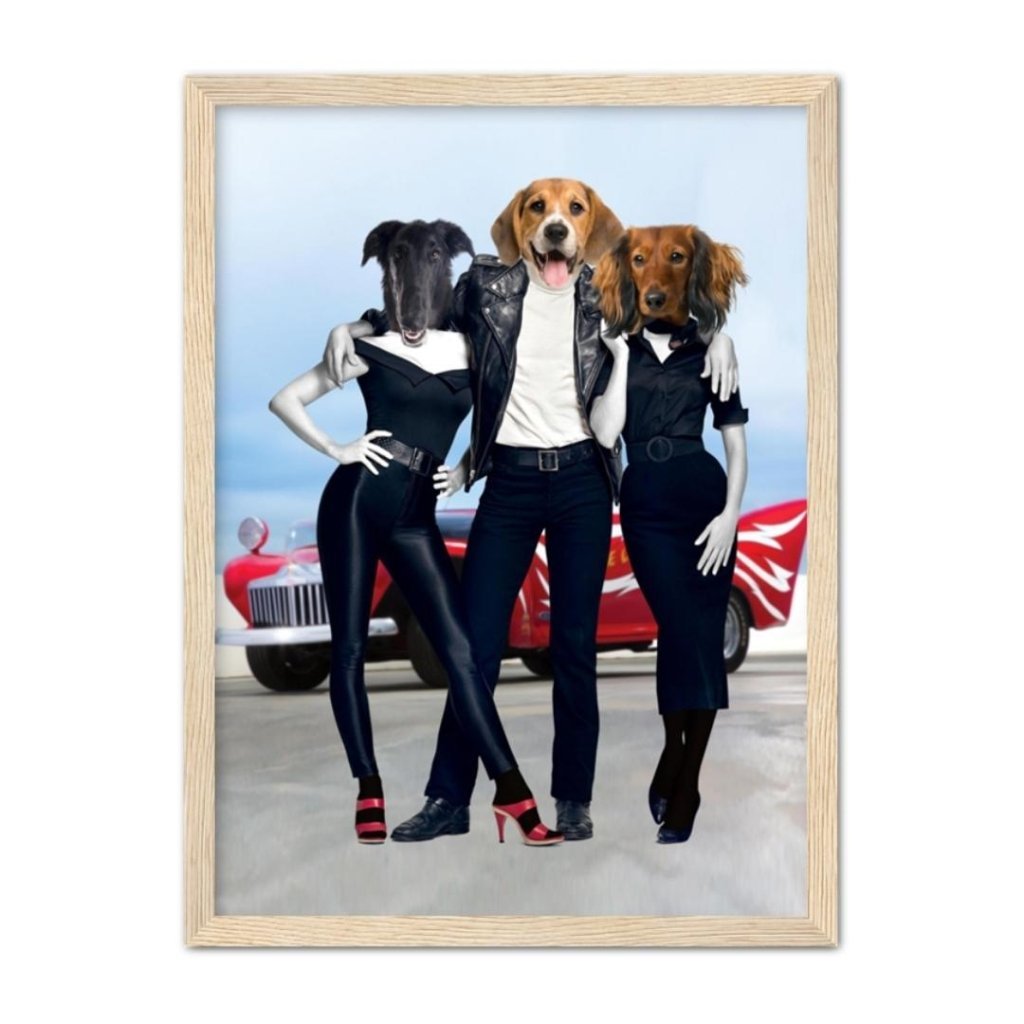 Grease Lightening: Custom Pet Portrait - Paw & Glory - Dog Portraits - Pet Portraits