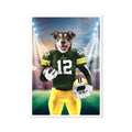 Green Paw Packers: Custom Pet Poster