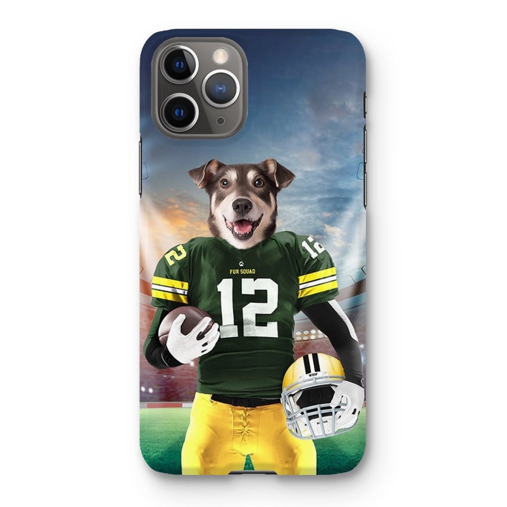 Pet Portraits | Green Paw Packers: Custom Pet Snap Phone Case | Paw & Glory
