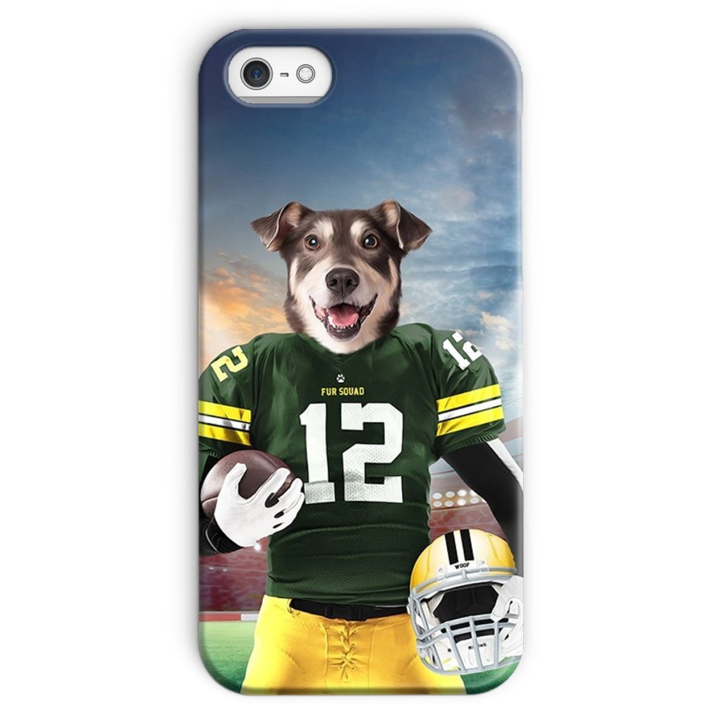 Pet Portraits | Green Paw Packers: Custom Pet Snap Phone Case | Paw & Glory