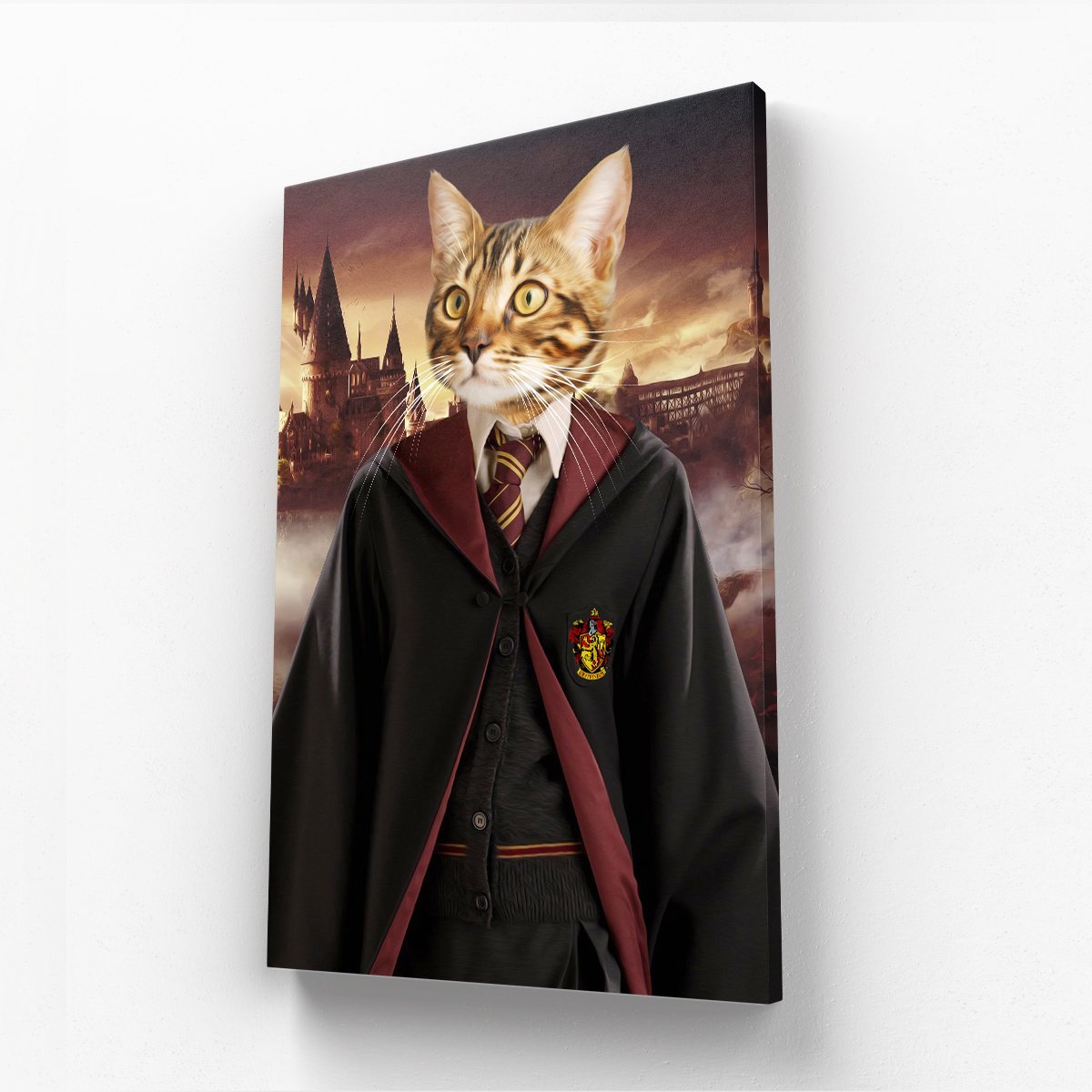 Pet Portraits | Brave House Wizard: Custom Pet Canvas | Paw & Glory