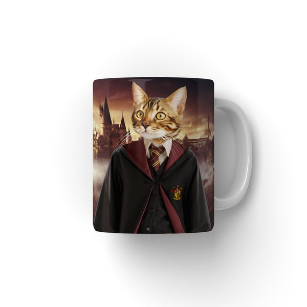 Brave House Wizard Custom Pet Coffee Mug | Funny Pet Portrait Gift | Paw & Glory