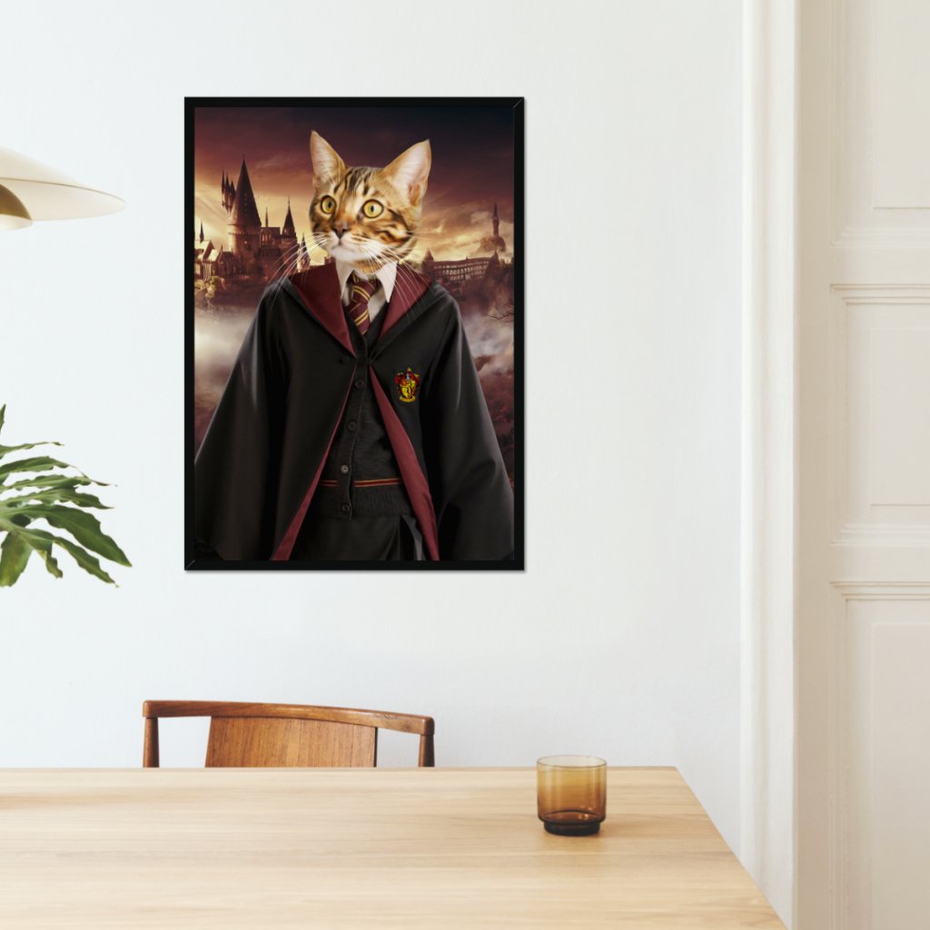 Pet Portraits | Gryffindor (Harry Potter Inspired): Custom Pet Portrait | Paw & Glory