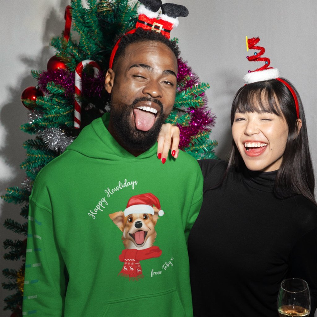 Pet Portraits | Happy Howlidays Christmas Pet Sweatshirt | Paw & Glory