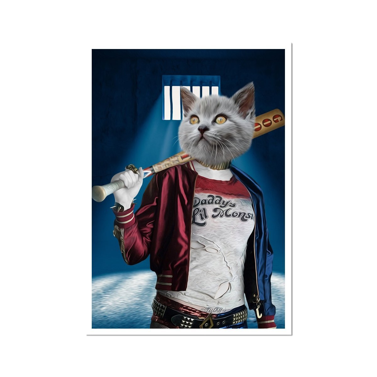 Pet Portraits | Harley Quinn: Custom Pet Poster | Paw & Glory