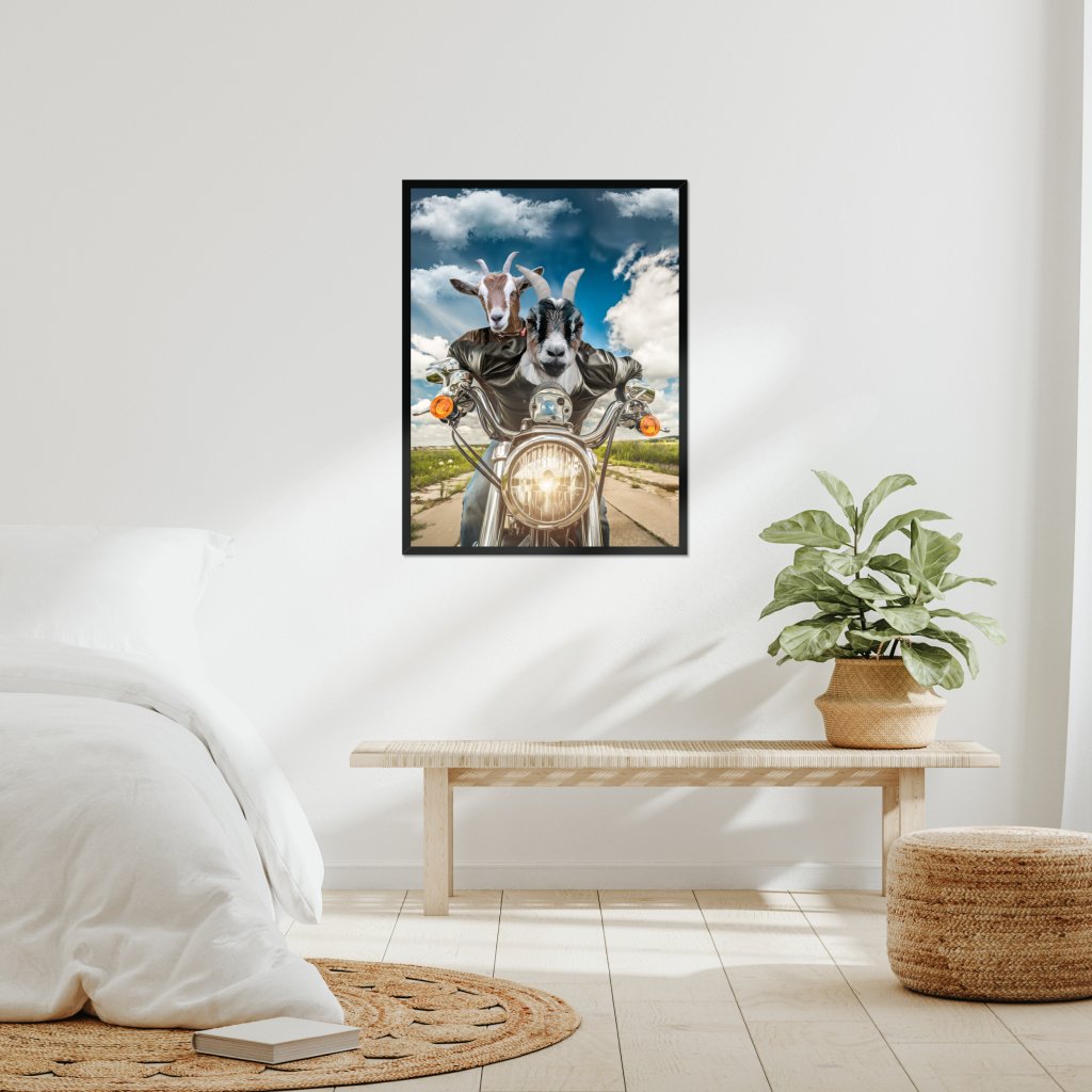 Pet Portraits | Harley Wooferson: Animal Art Framed Portrait | Paw & Glory