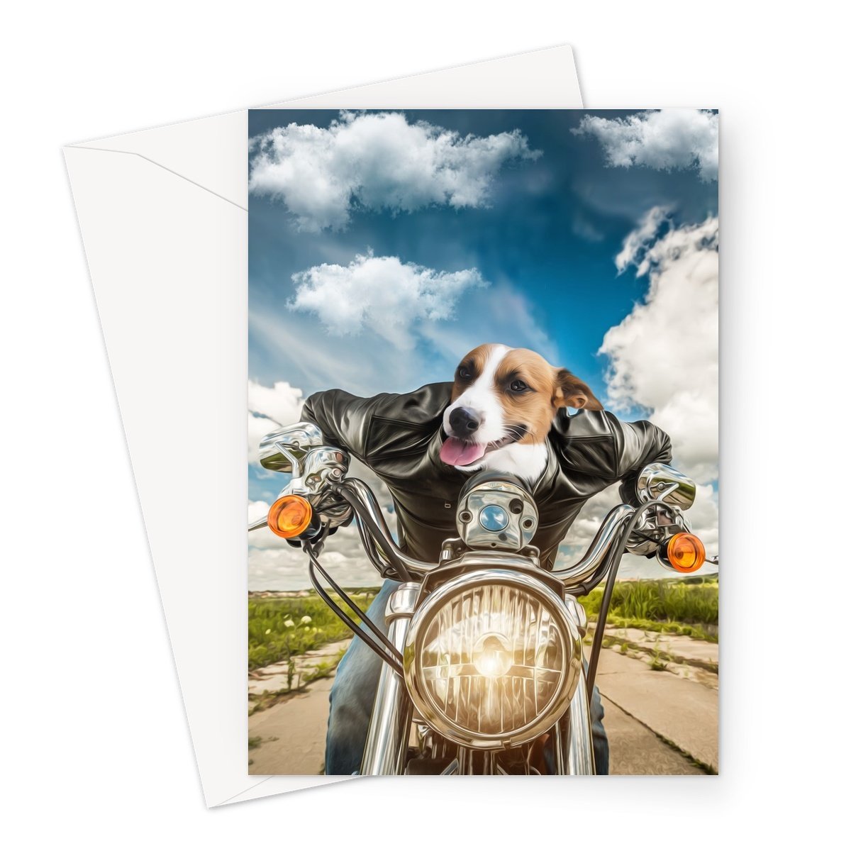Pet Portraits | Harley Woofingson 1 Pet: Custom Pet Greeting Card | Paw & Glory
