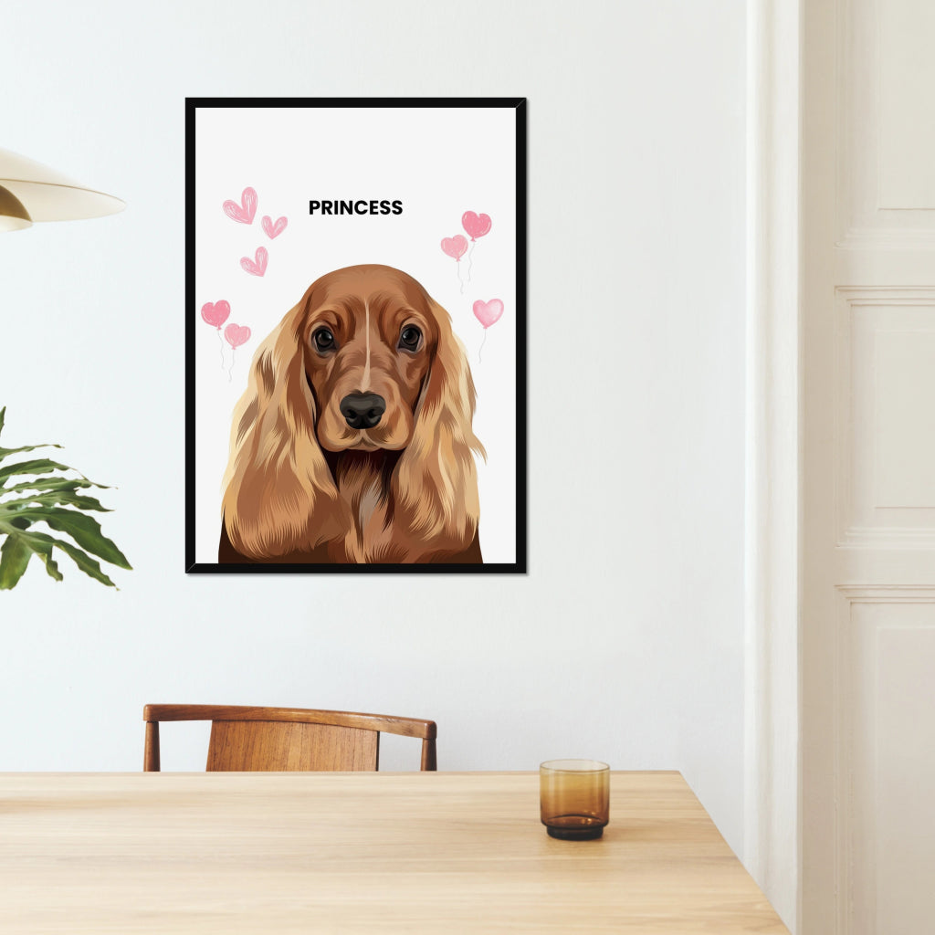 Pet Portraits | Heartthrob: Framed Pet Portrait | Paw & Glory