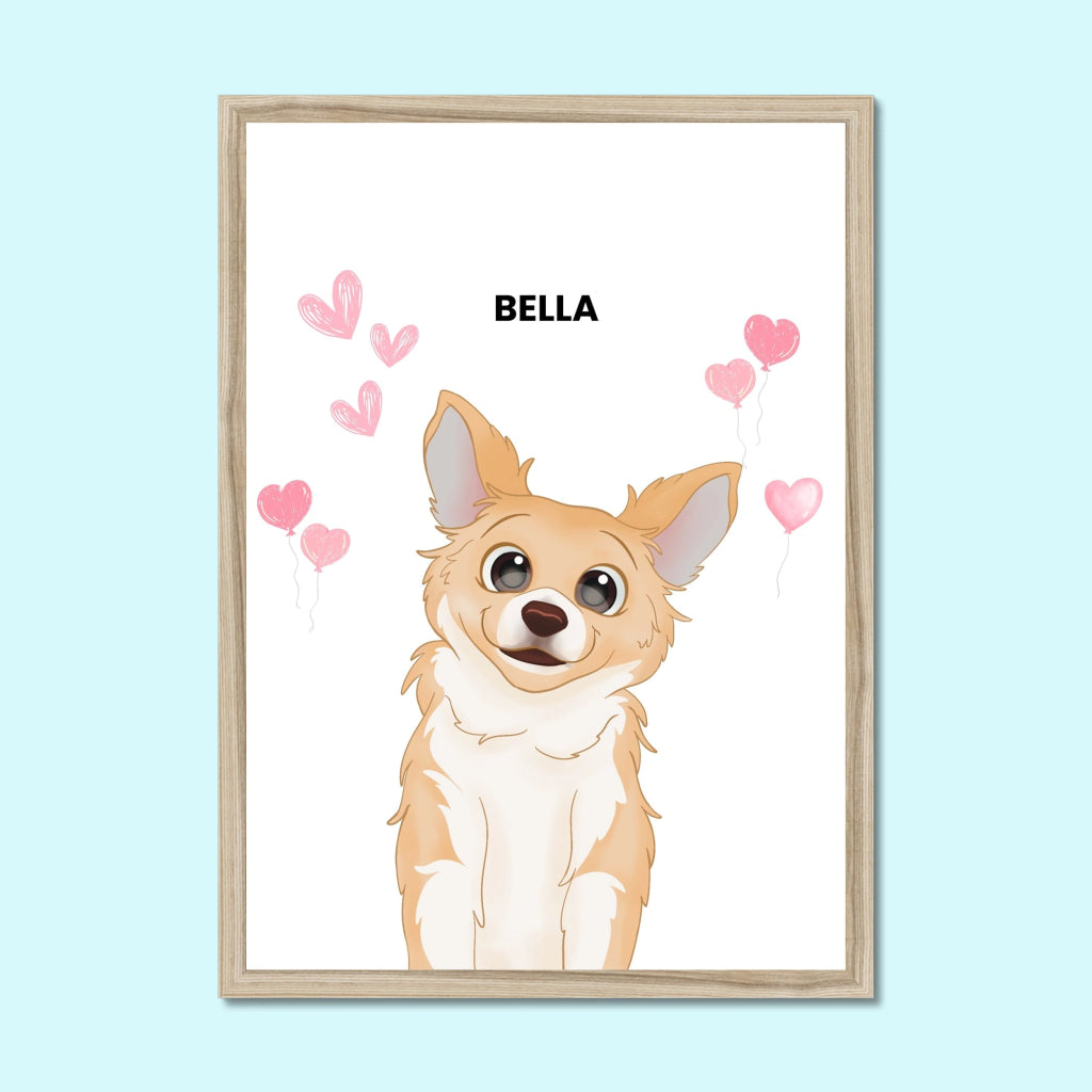Heartthrob: Framed Pet Portrait - Paw & Glory - Dog Portraits - Pet Portraits