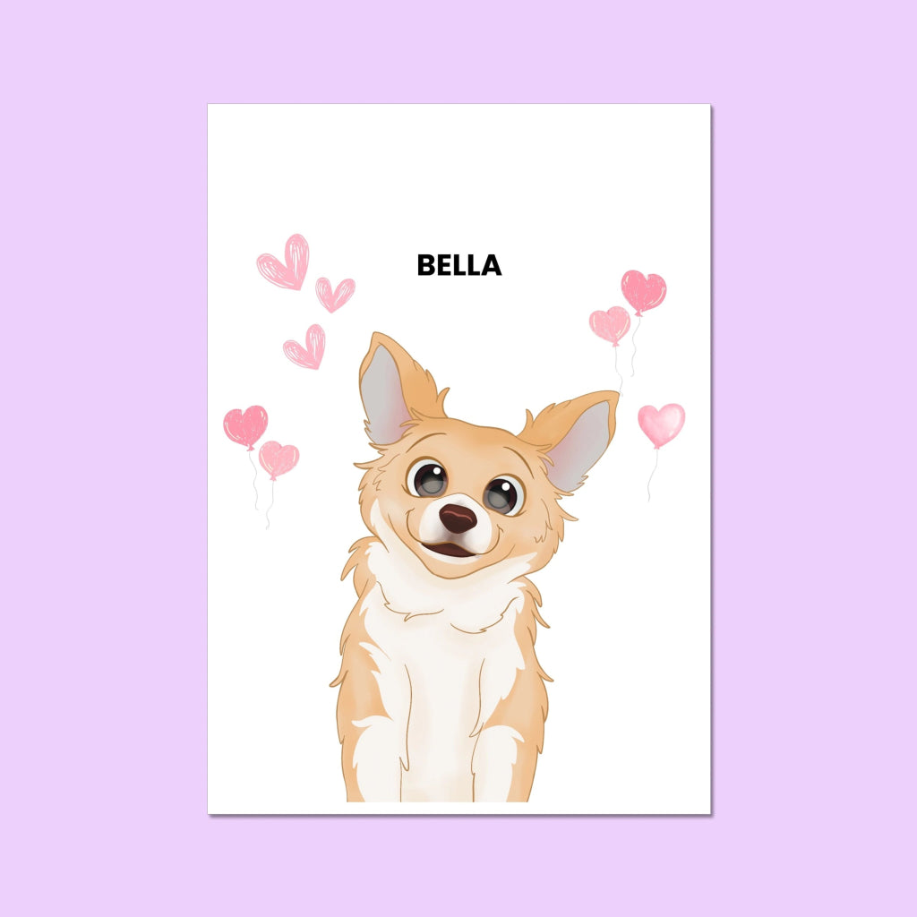 Heartthrob: Framed Pet Portrait - Paw & Glory - Dog Portraits - Pet Portraits