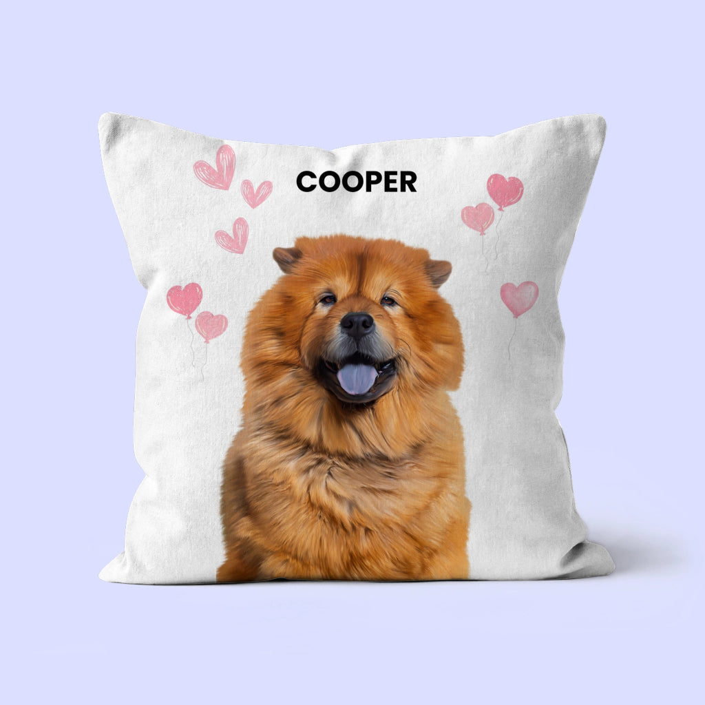 Pet Portraits | Heartthrob: Pet Portrait Pillow | Paw & Glory