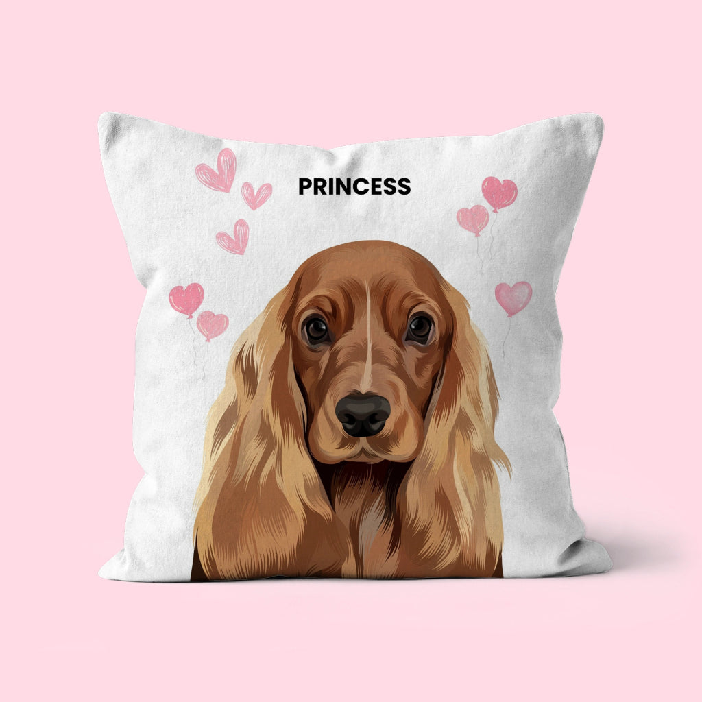 Pet Portraits | Heartthrob: Pet Portrait Pillow | Paw & Glory