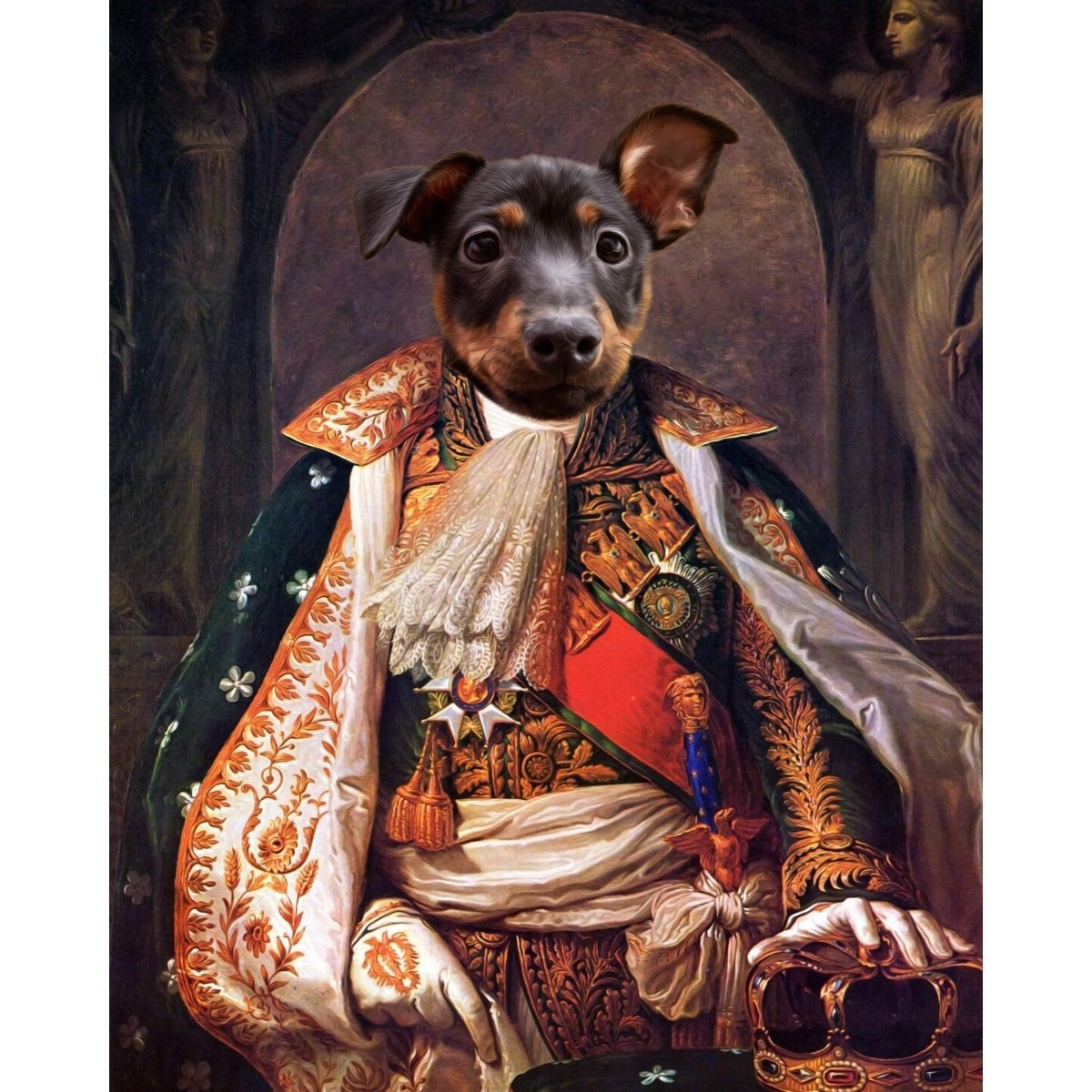 Pet Portraits | His Highness: Custom Digital Download Pet Portrait | Paw & Glory