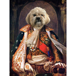 His Highness: Custom Digital Download Pet Portrait - Paw & Glory - Dog Portraits - Pet Portraits