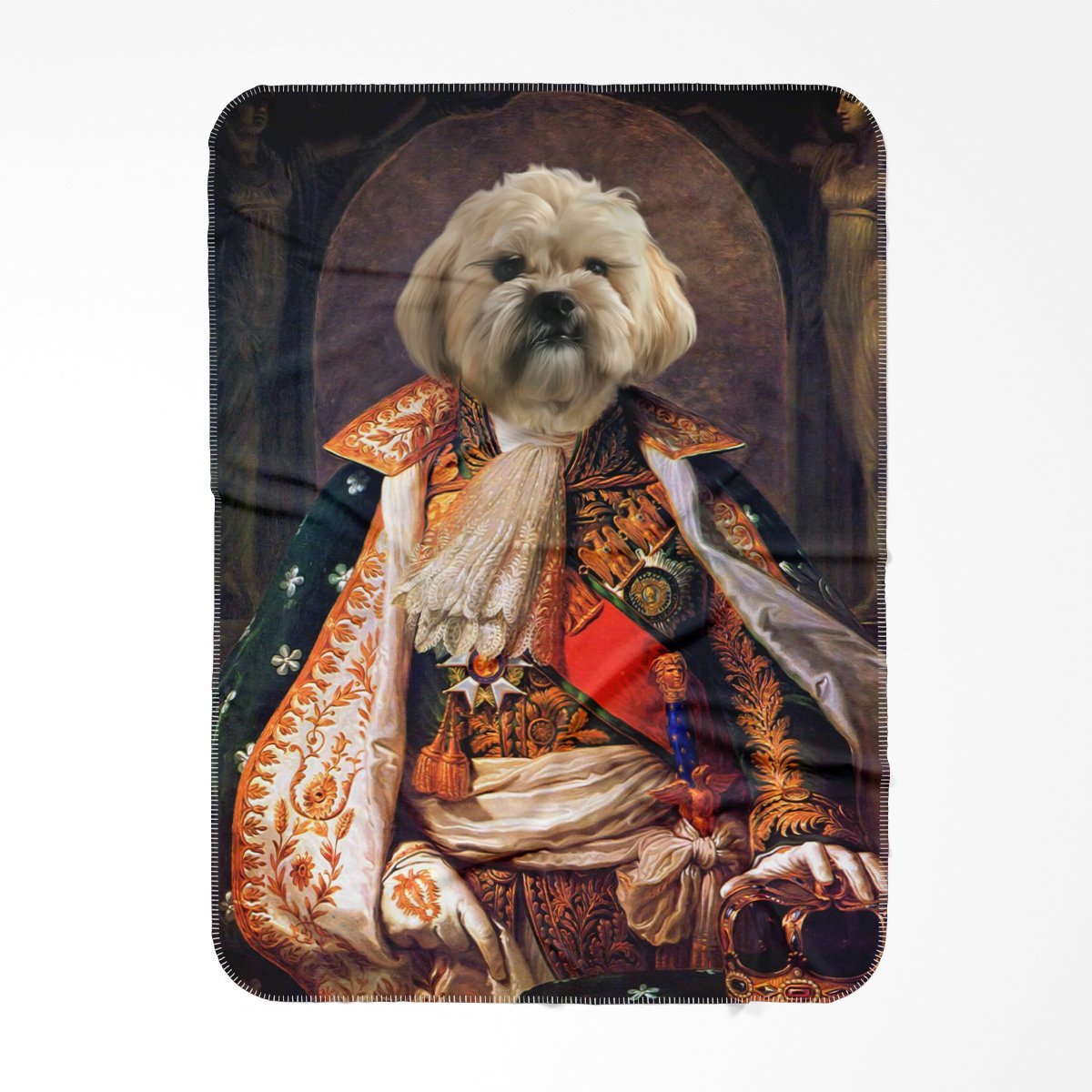 His Highness: Custom Pet Blanket - Paw & Glory - Dog Portraits - Pet Portraits