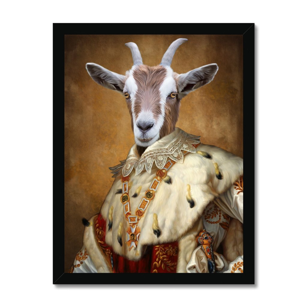 Pet Portraits | His Majesty: Animal Art Framed Portrait | Paw & Glory