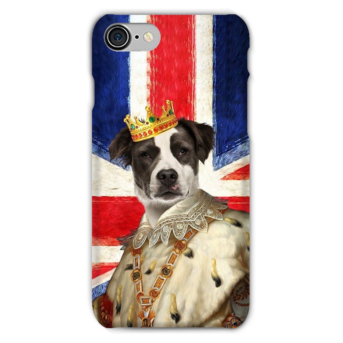 Pet Portraits | His Majesty British Flag: Custom Pet Phone Case | Paw & Glory
