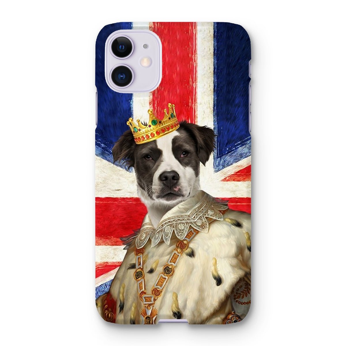 Pet Portraits | His Majesty British Flag: Custom Pet Phone Case | Paw & Glory