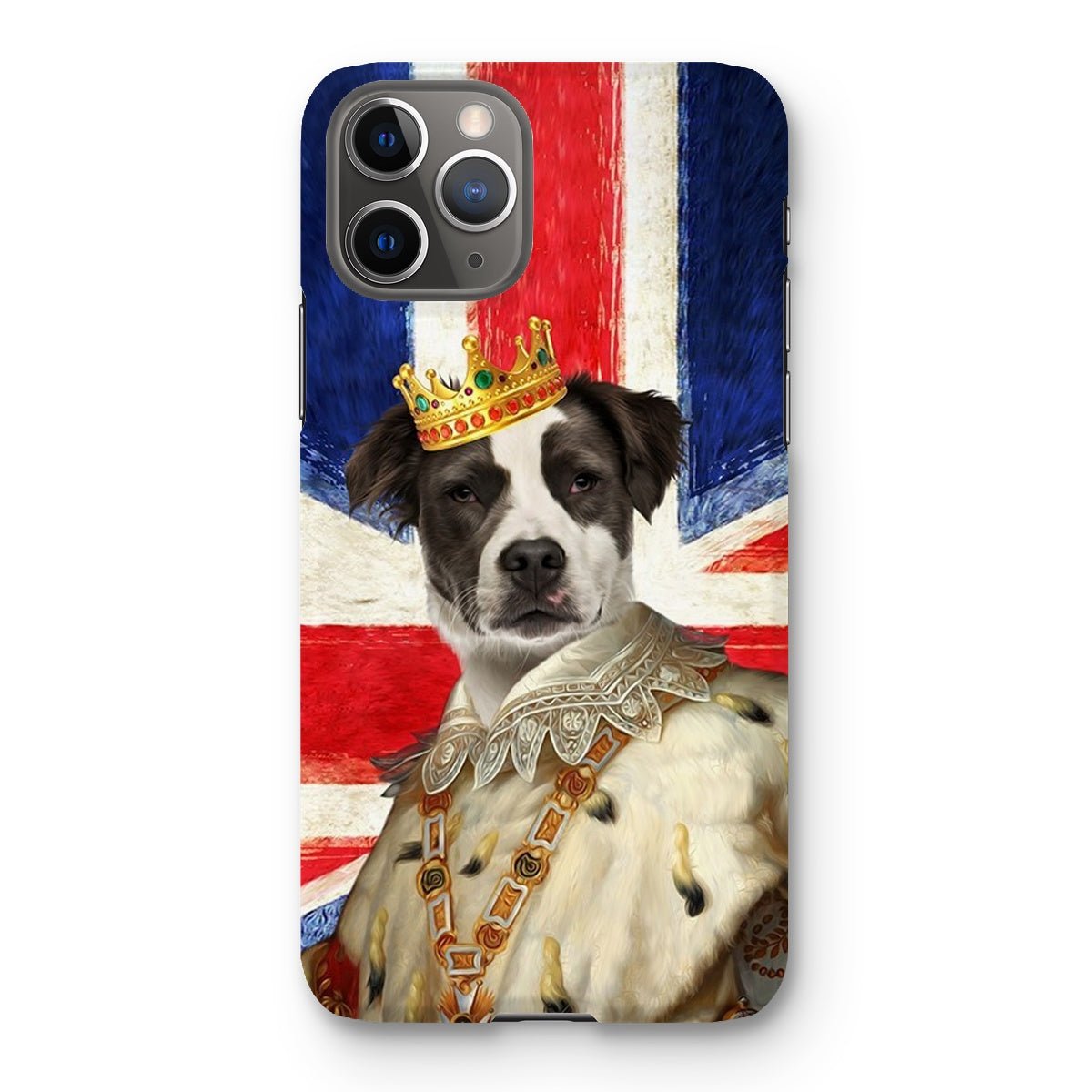Pet Portraits | His Majesty British Flag: Custom Pet Phone Case | Paw & Glory