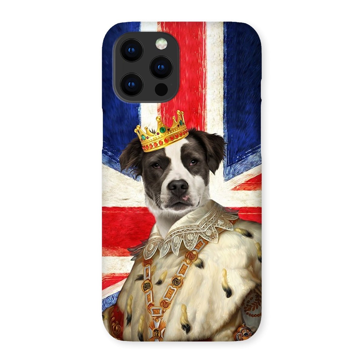 Pet Portraits | His Majesty British Flag: Custom Pet Phone Case | Paw & Glory