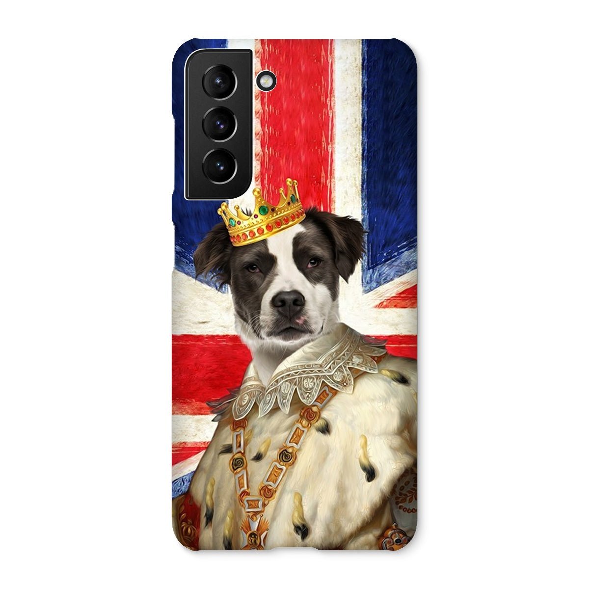 Pet Portraits | His Majesty British Flag: Custom Pet Phone Case | Paw & Glory